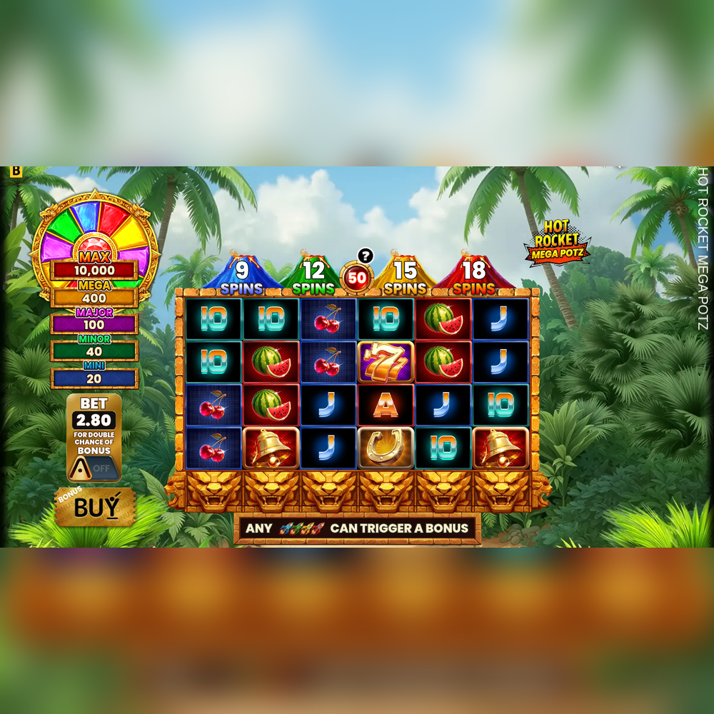 Play Hot Rocket Mega Potz Slot Game