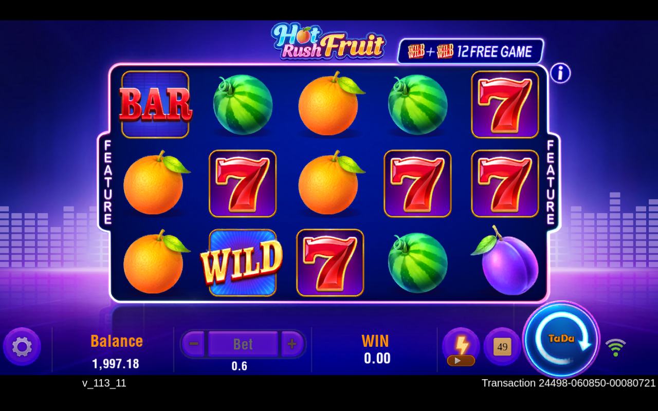 Hot Rush Fruit gameplay