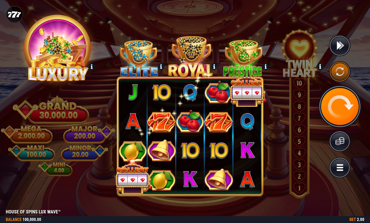 House of Spins Lux Wave base game
