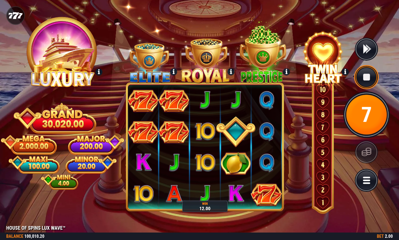 House of Spins Lux Wave gameplay