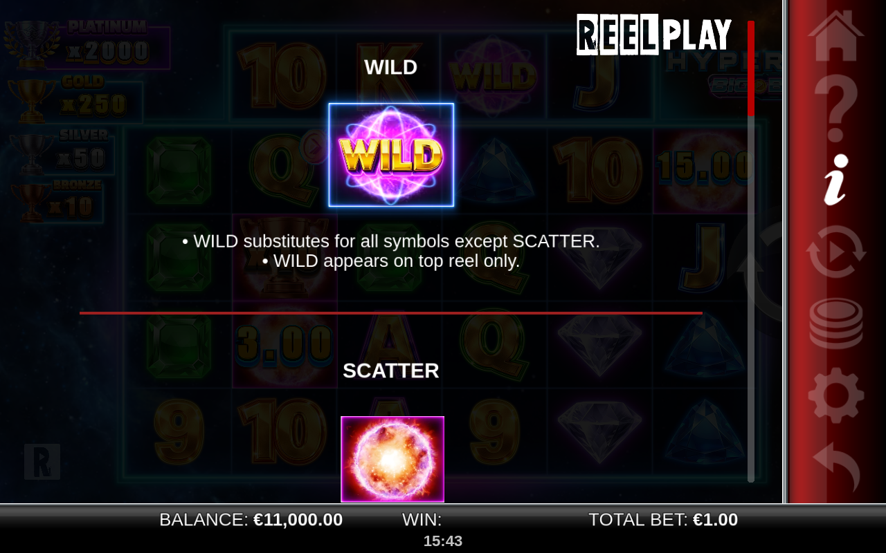 Hypernova Big Bang information screen