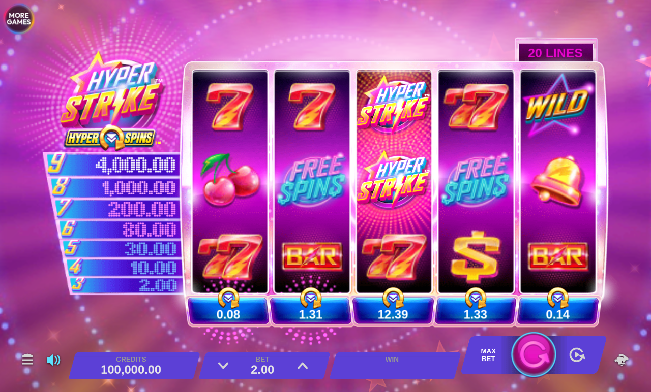Hyper Strike HyperSpins base game