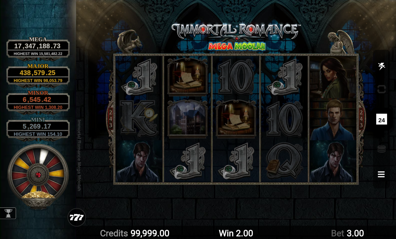 Immortal Romance Mega Moolah gameplay