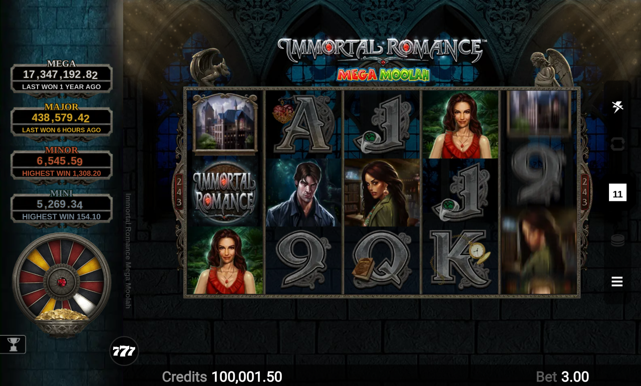 Immortal Romance Mega Moolah gameplay