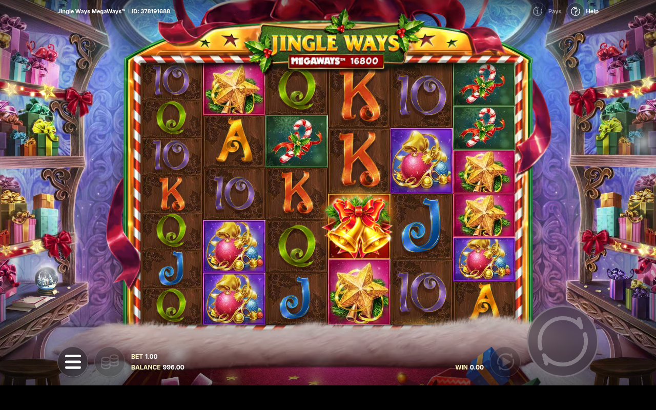 Jingle Ways Megaways gameplay