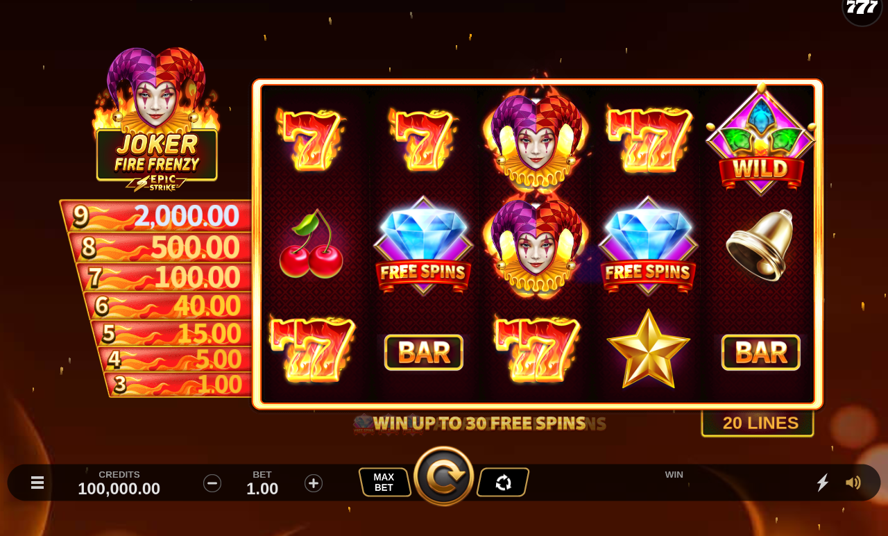 Joker Fire Frenzy base game