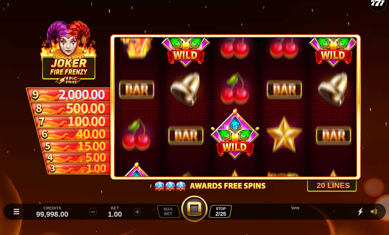 Joker Fire Frenzy gameplay