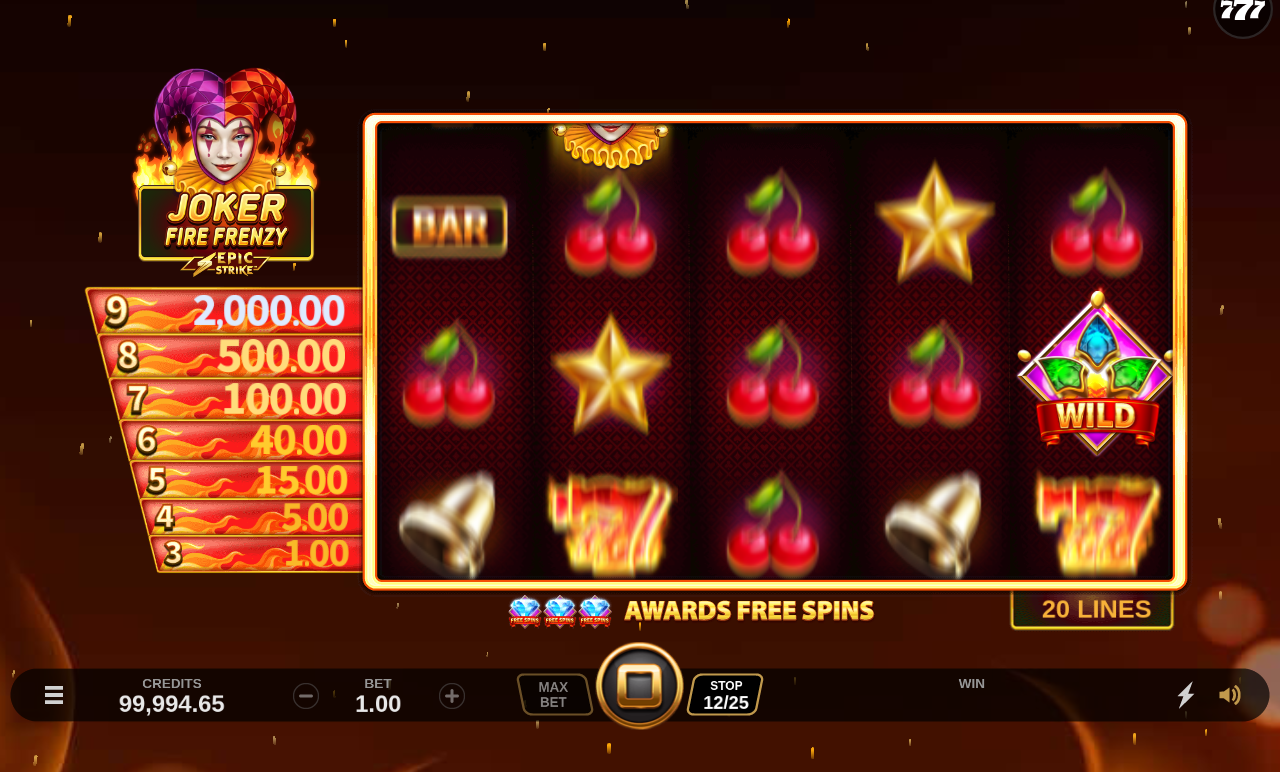 Joker Fire Frenzy gameplay