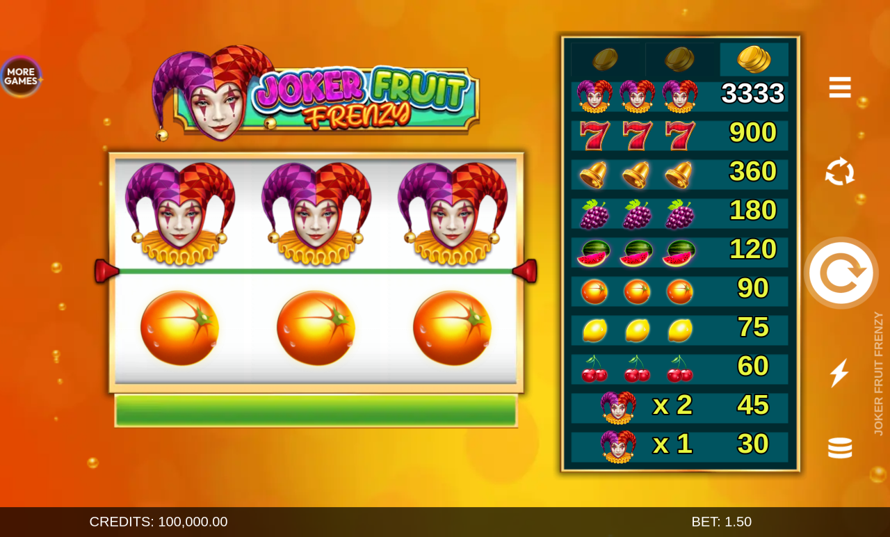 Joker Fruit Frenzy base game