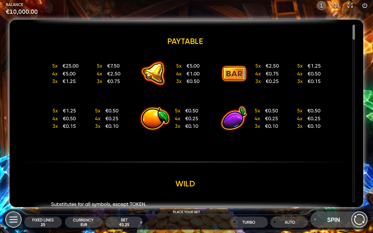 Joker Miner information screen