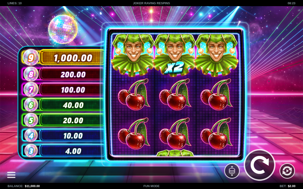 Joker Raving Respins base game