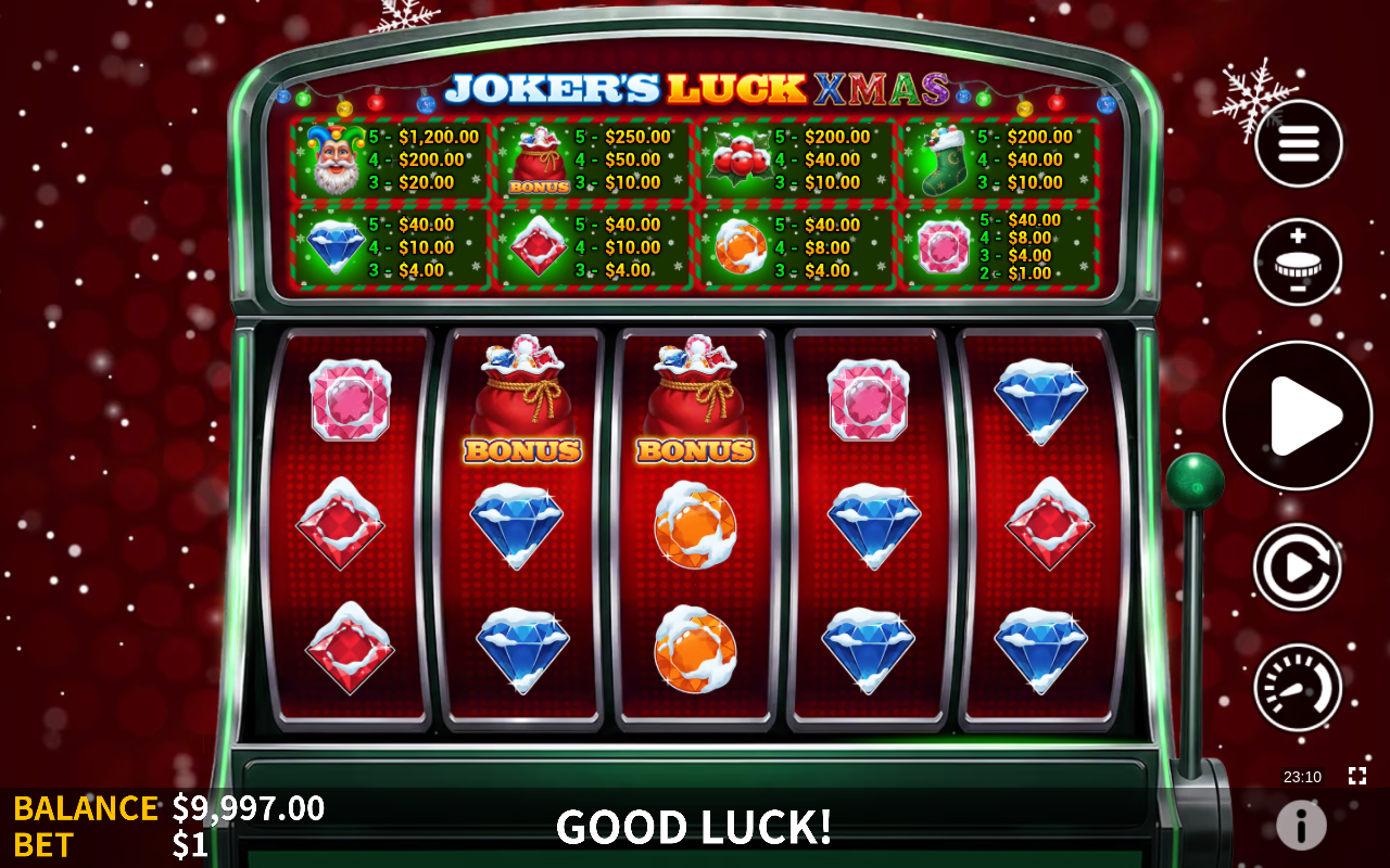 Joker's Luck Xmas gameplay