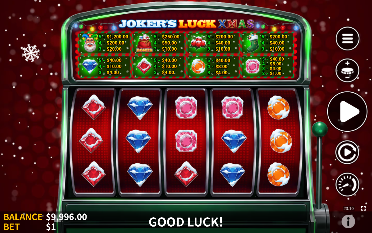 Joker's Luck Xmas gameplay