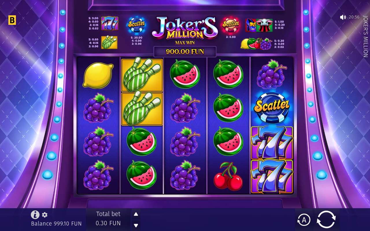 Joker&rsquo;s Million gameplay