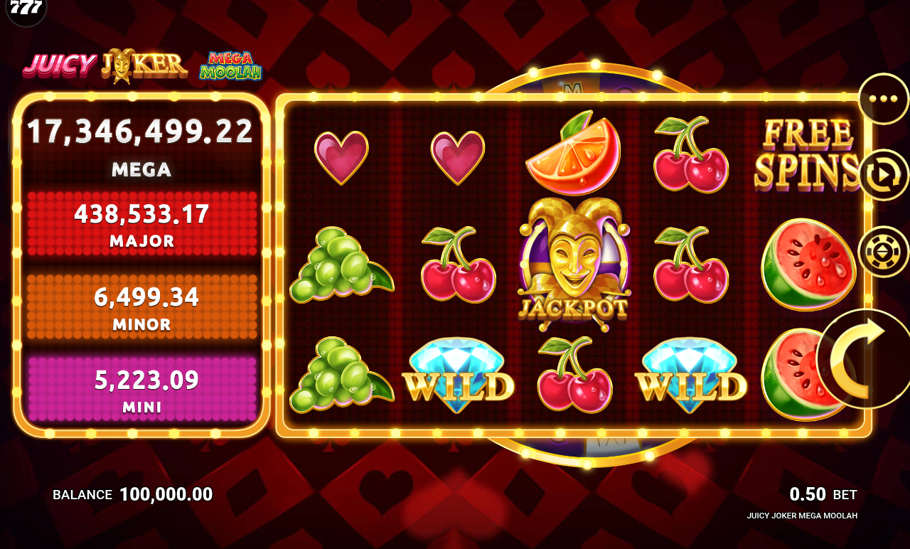 Juicy Joker Mega Moolah base game