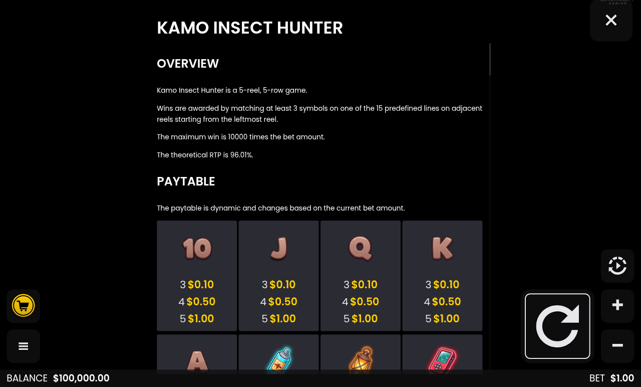 Kamo Insect Hunter game information