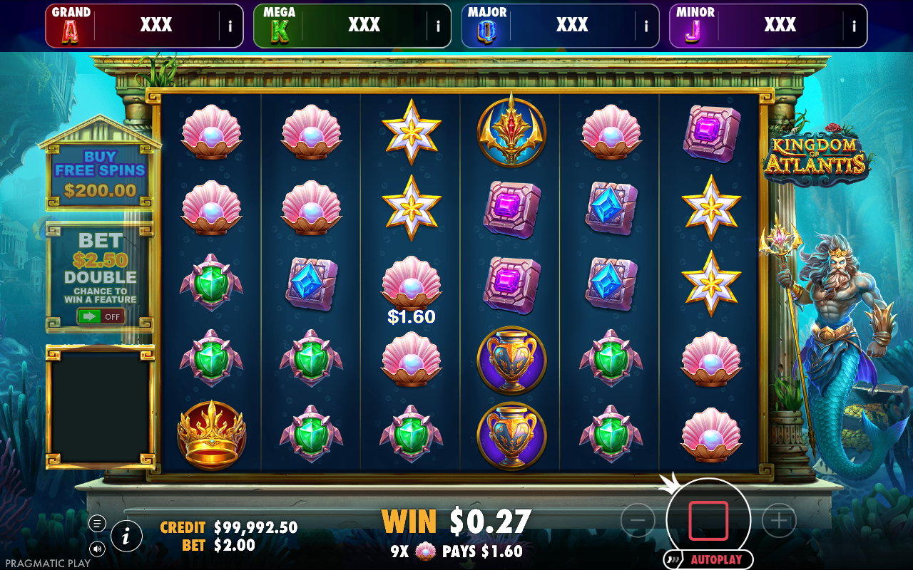 Kingdom of Atlantis Jackpot Play gameplay