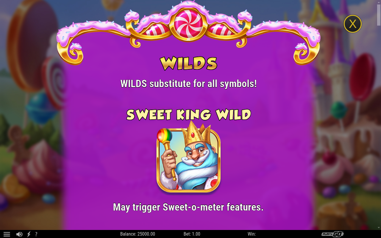 King of Sweets information screen