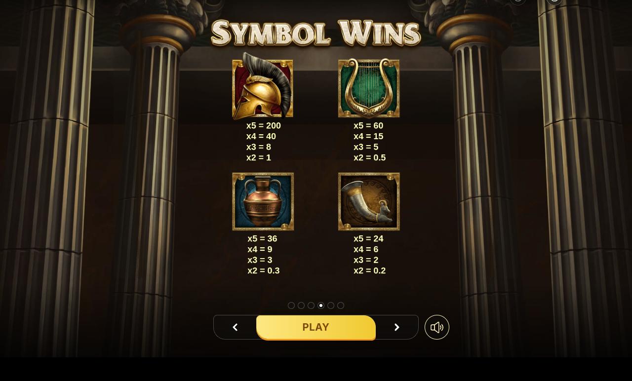 Legend of Athena information screen