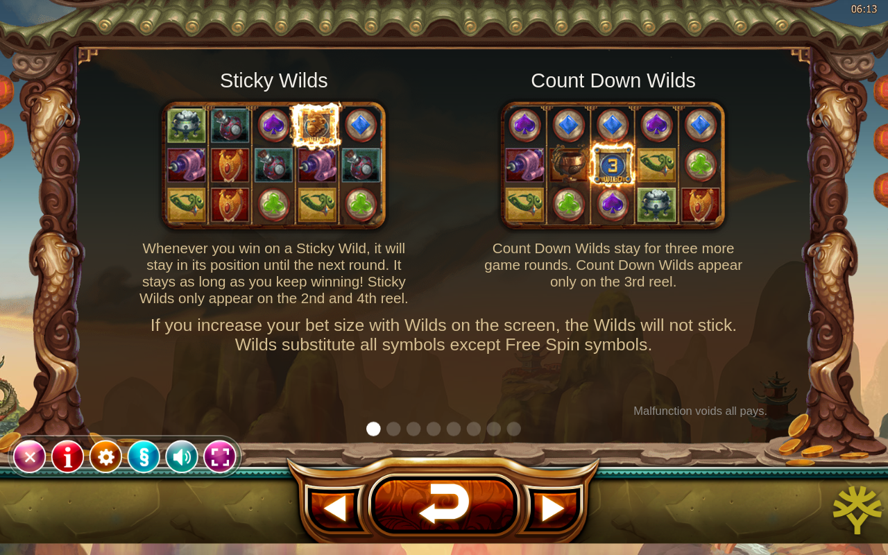 Legend of the Golden Monkey information screen