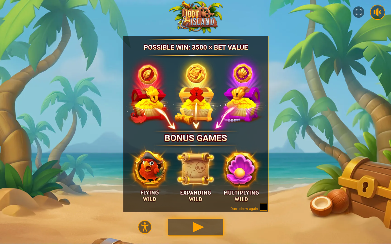Loot Island bonus games information