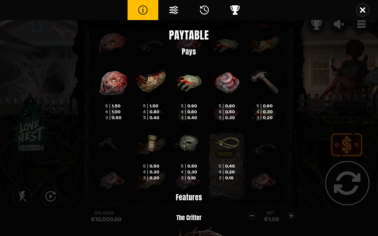 Love Nest The Critter feature information