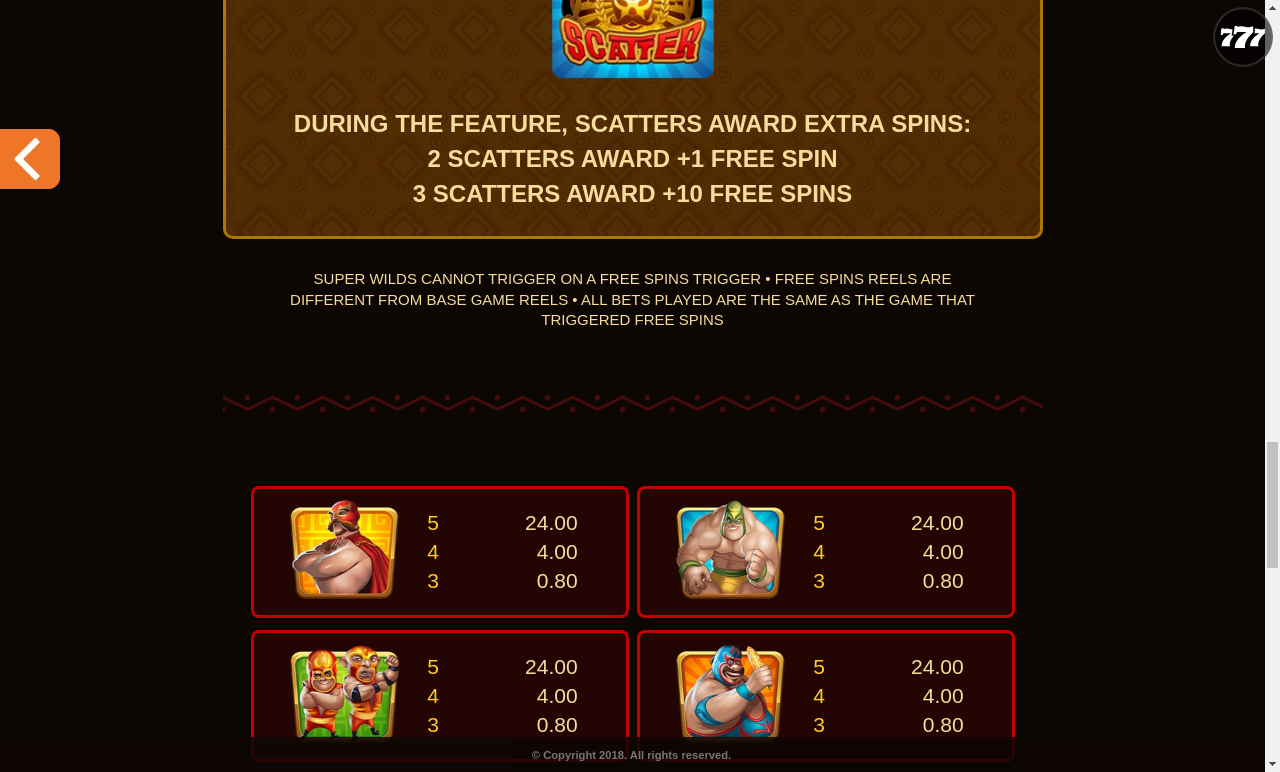 Lucha Legends free spins rules