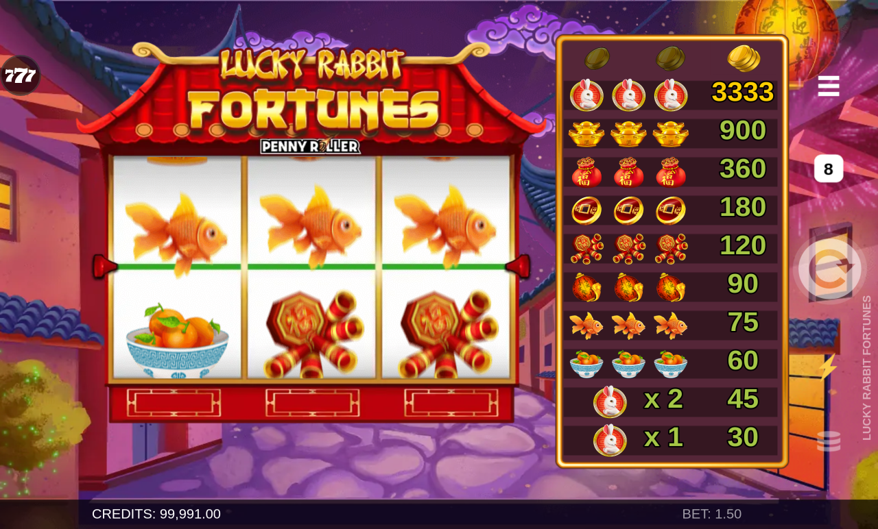 Lucky Rabbit Fortunes gameplay