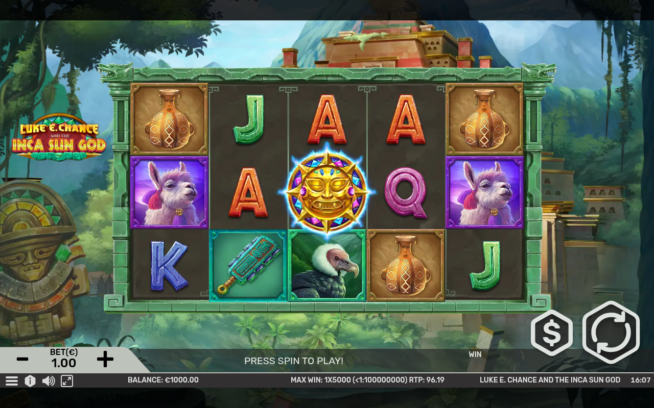 Luke E. Chance and the Inca Sun God base game