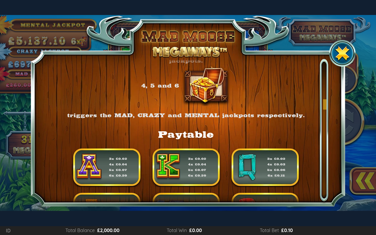 Mad Moose Megaways jackpot rules