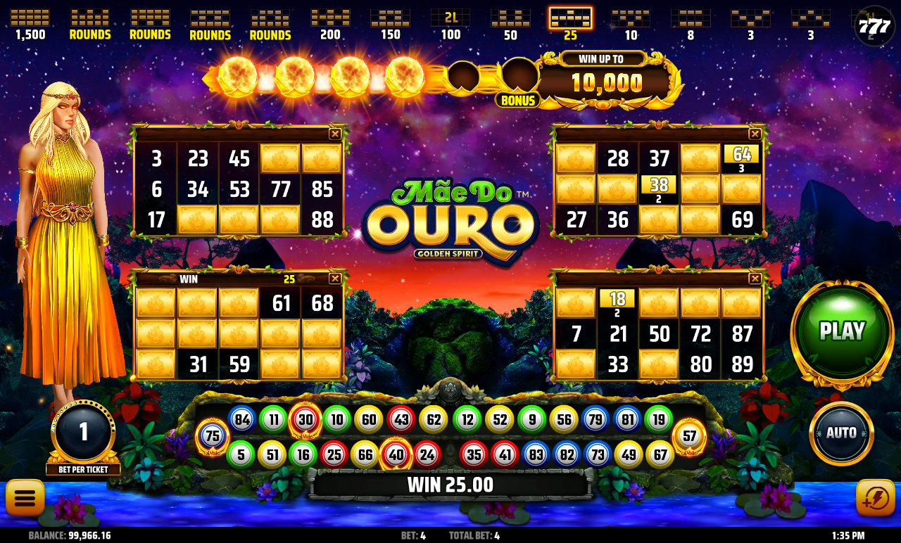 Buying an extra ball in Mae Do Ouro: Golden Spirit