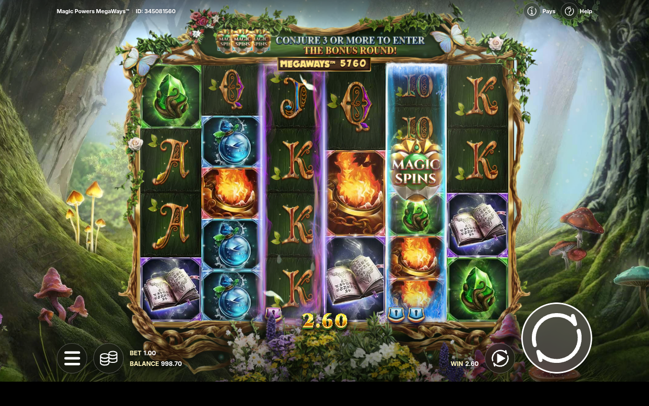 Magic Powers Megaways gameplay