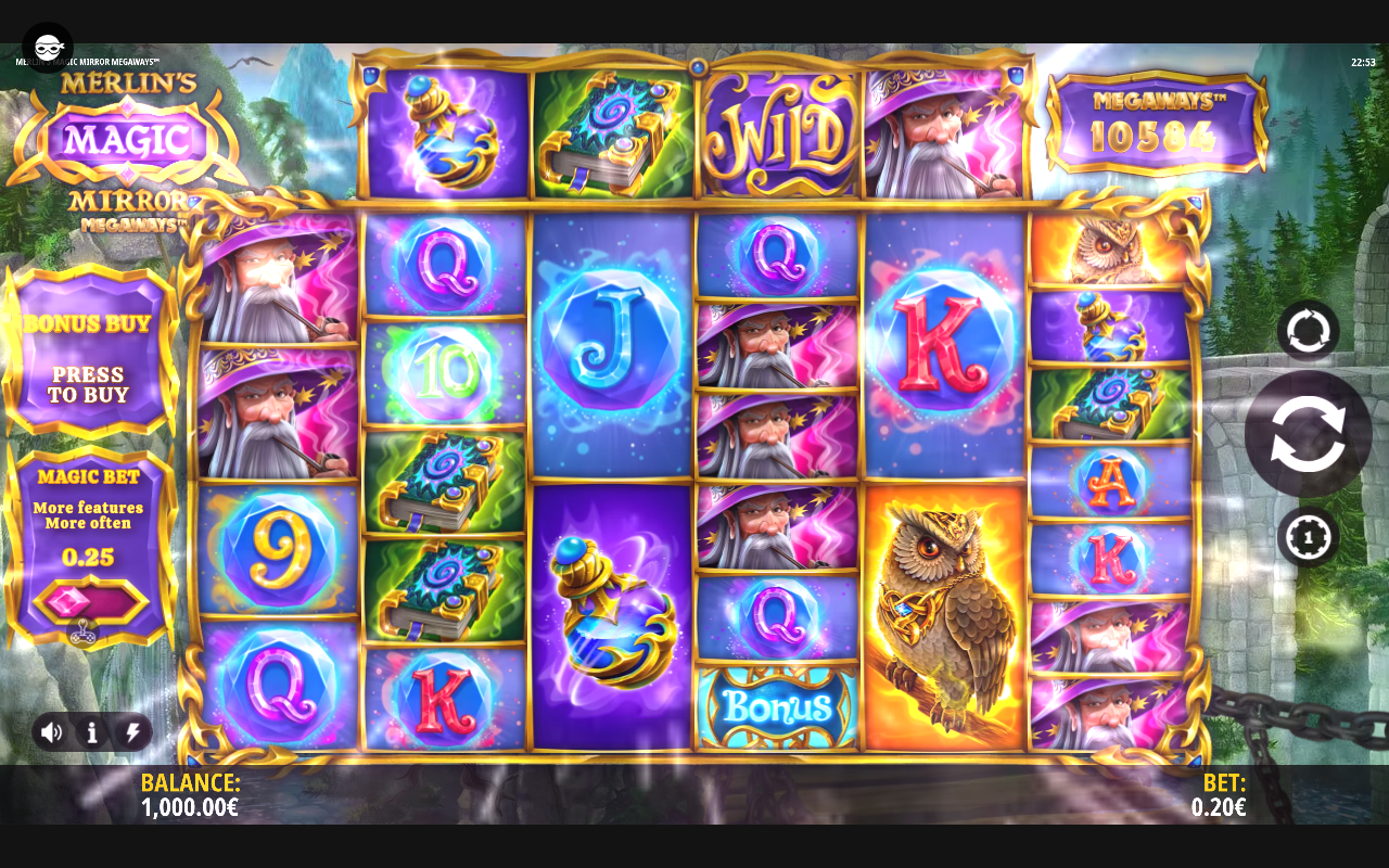 Merlin S Magic Mirror Megaways base game