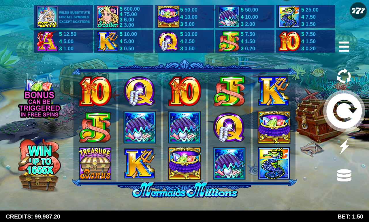 Mermaids Millions gameplay