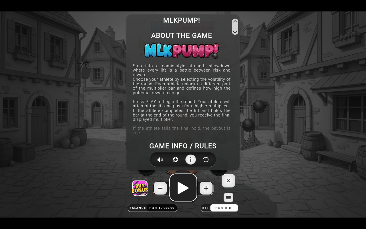 MLK PUMP! round rules screen
