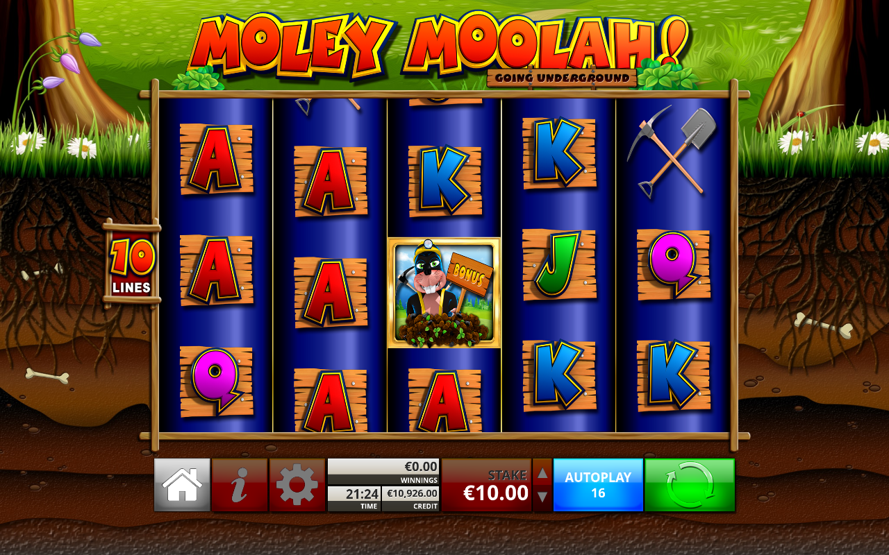 Moley Moolah Going Underground gameplay