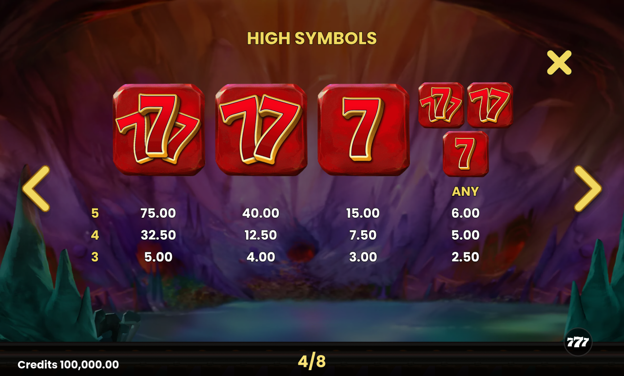 Money Mines information screen