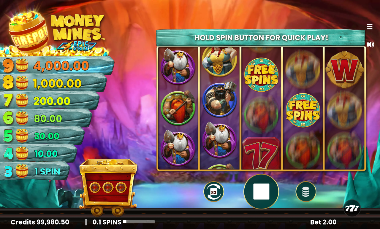 Money Mines gameplay
