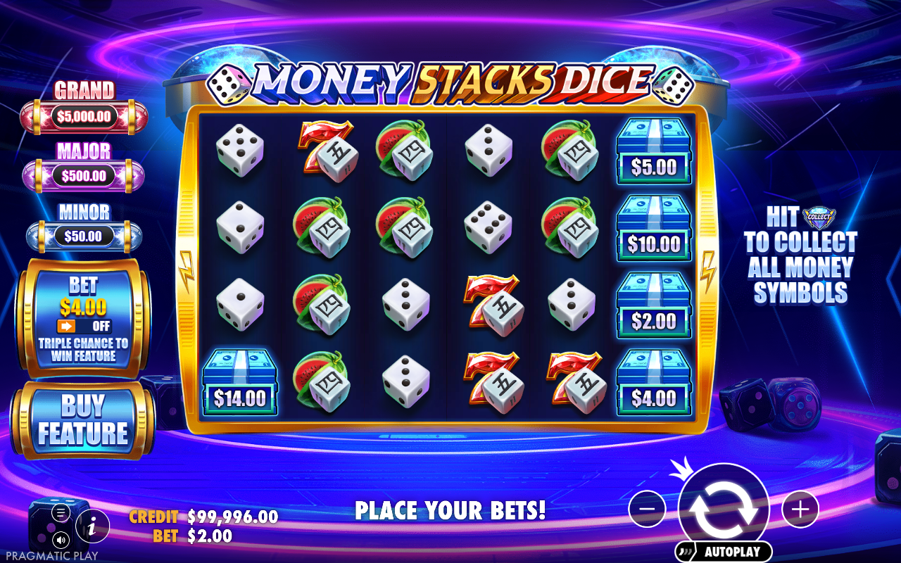 Money Stacks Dice gameplay