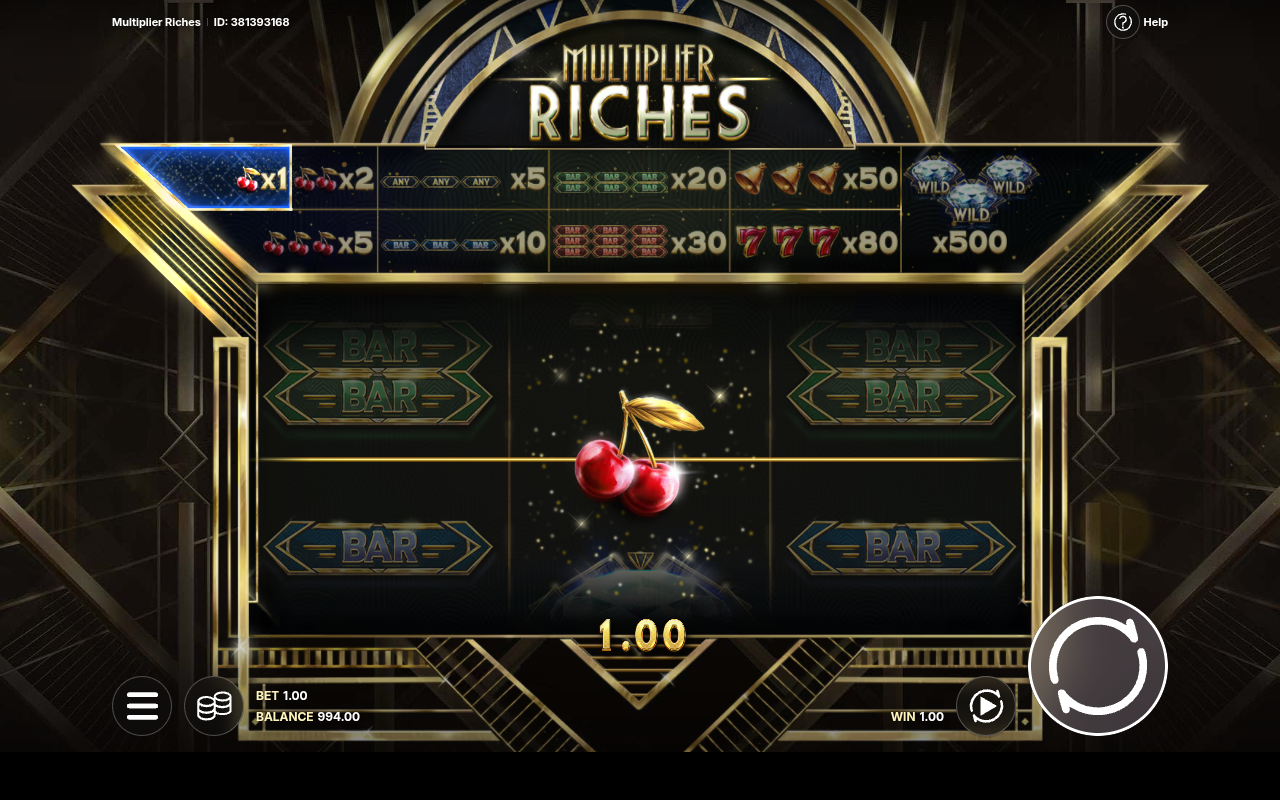 Multiplier Riches gameplay