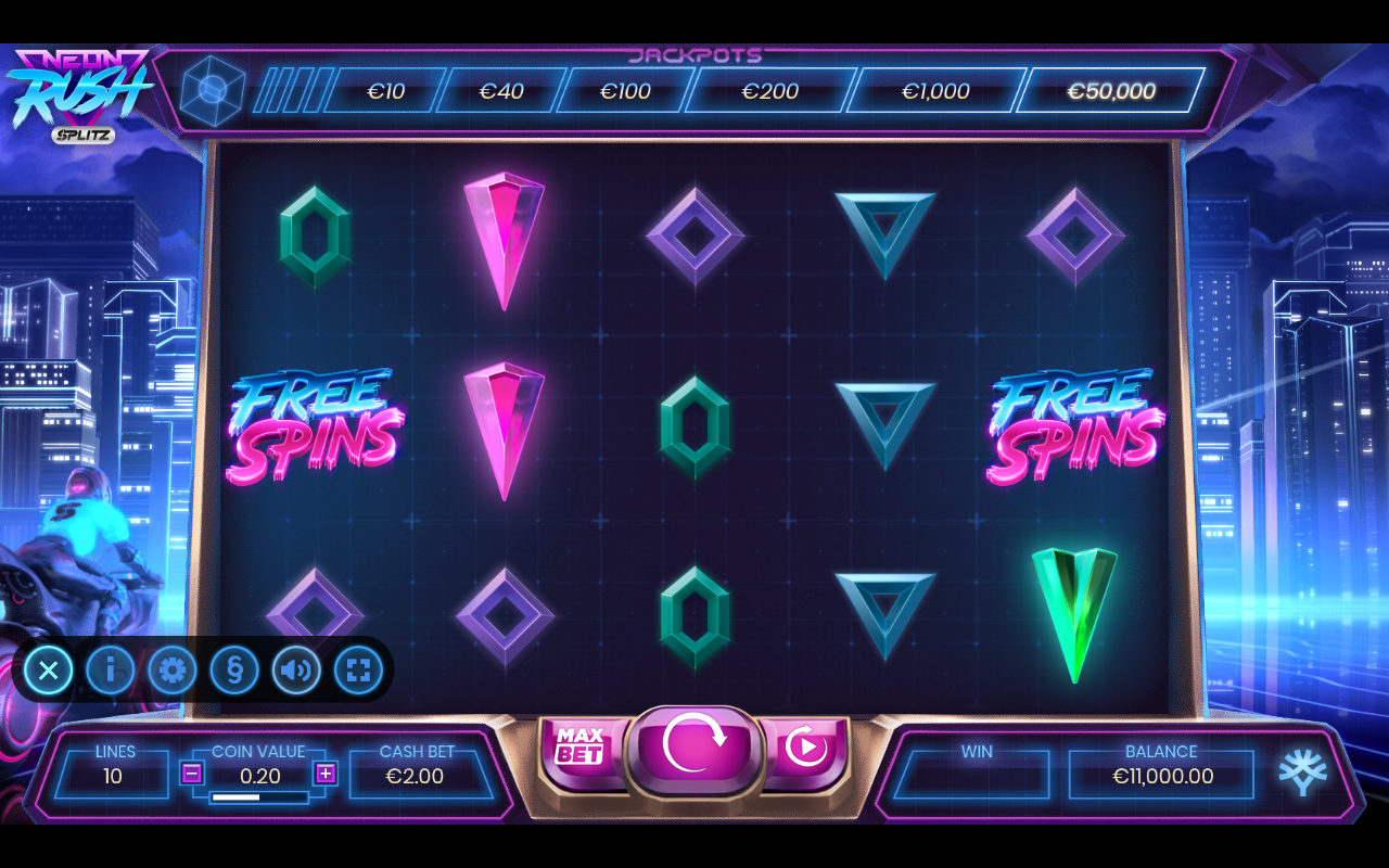 Neon Rush Splitz base game