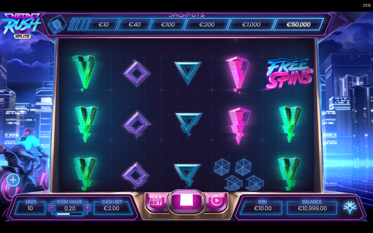 Neon Rush Splitz gameplay