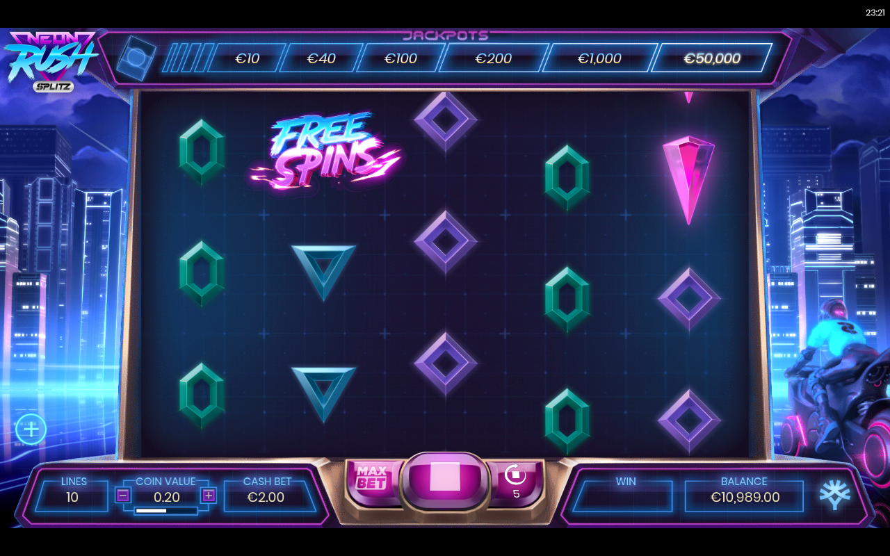 Neon Rush Splitz gameplay