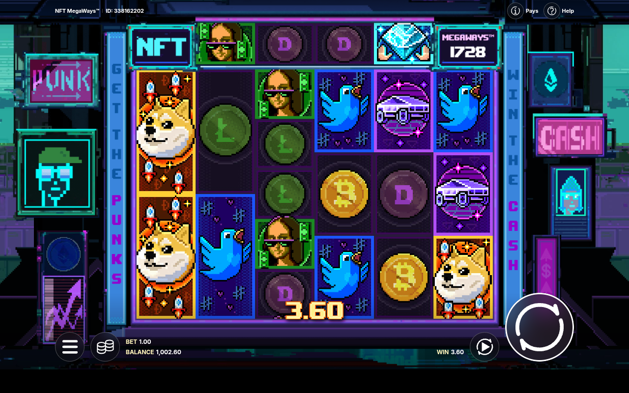 NFT Megaways gameplay