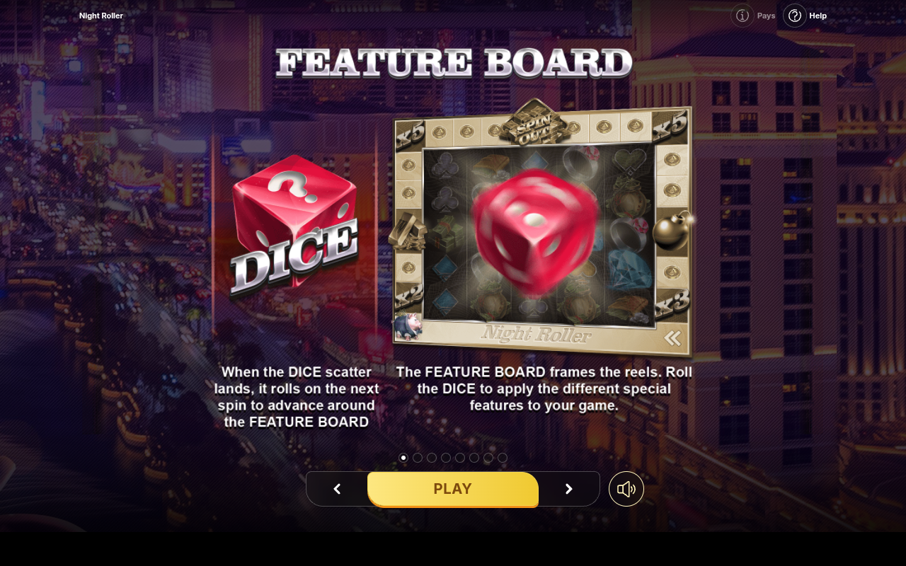 Night Roller Feature Board rules
