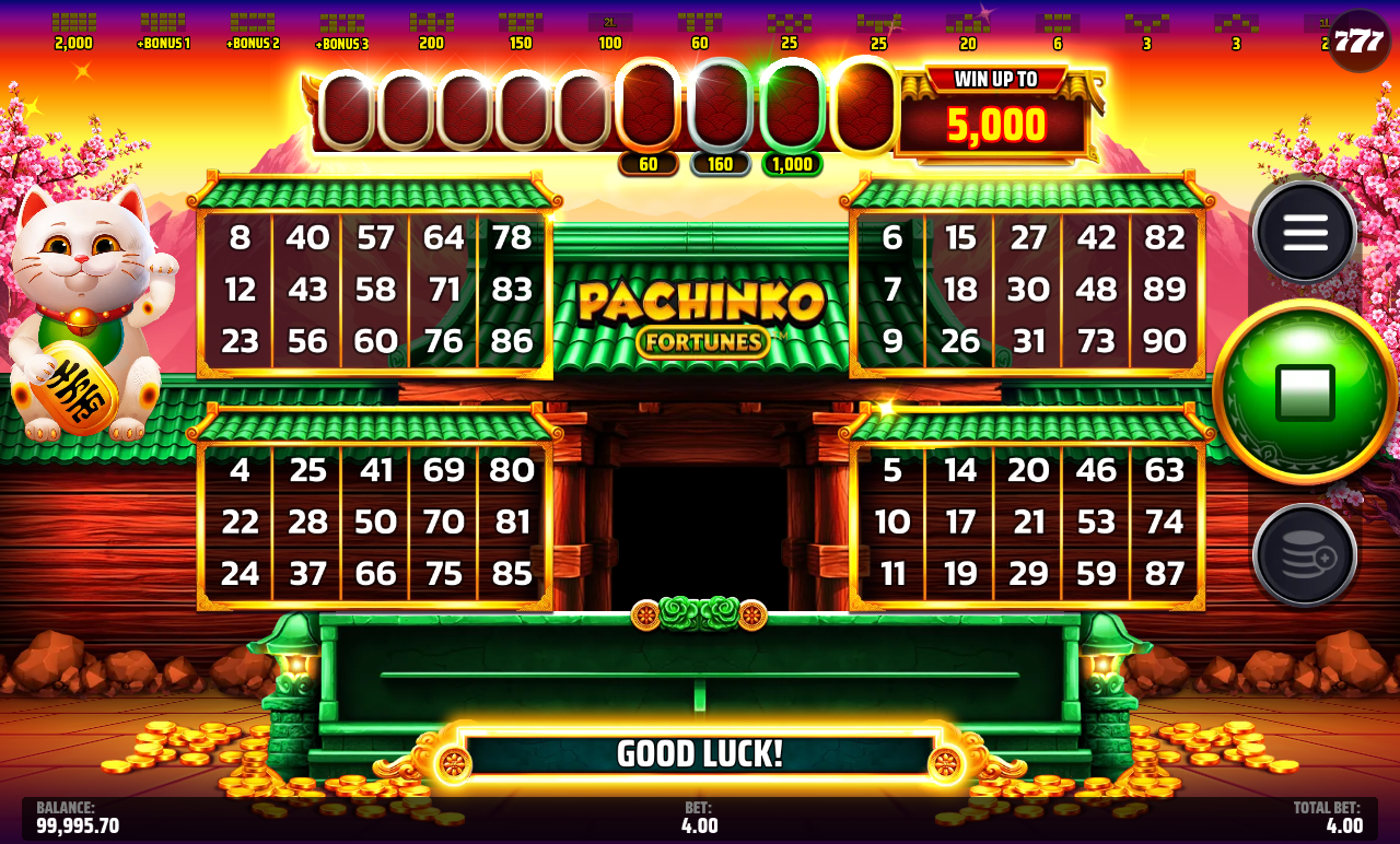 Pachinko Fortunes gameplay