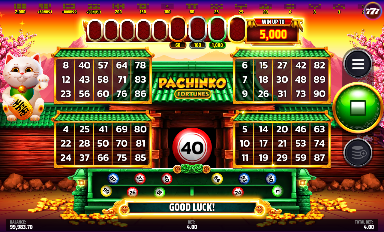 Pachinko Fortunes gameplay