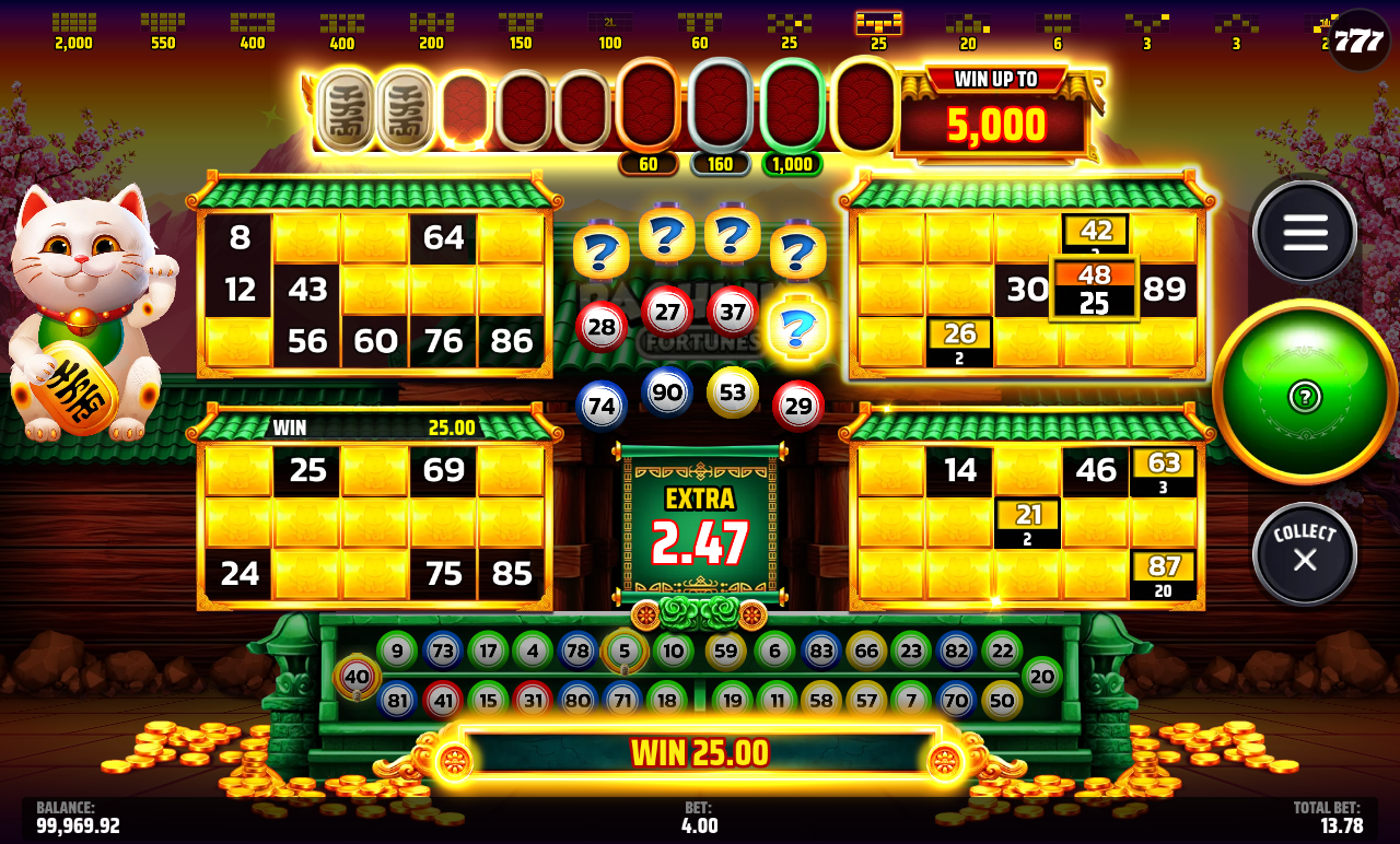 Pachinko Fortunes base game