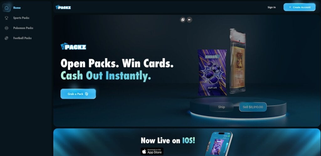 Packz Homepage