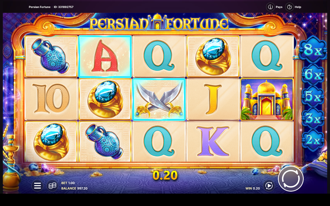 Persian Fortune chain reaction gameplay